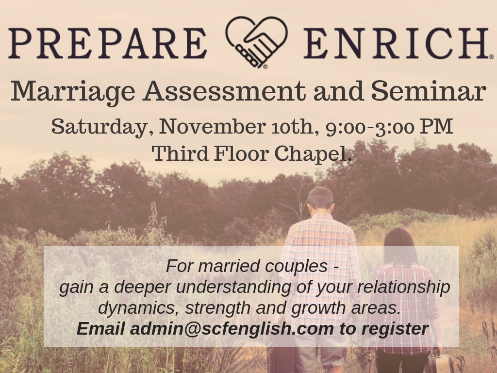 “enrich” Marriage Assessment And Seminar Saturday November 10th 9 3 Third Floor Chapel 5932